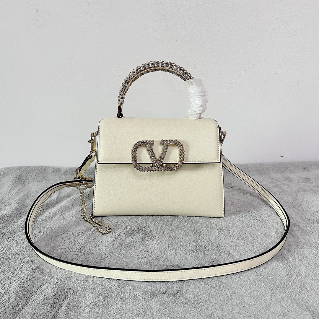 HOT SALE VALENTINO SMALL VSLING GRAINY CALFSKIN HANDBAG