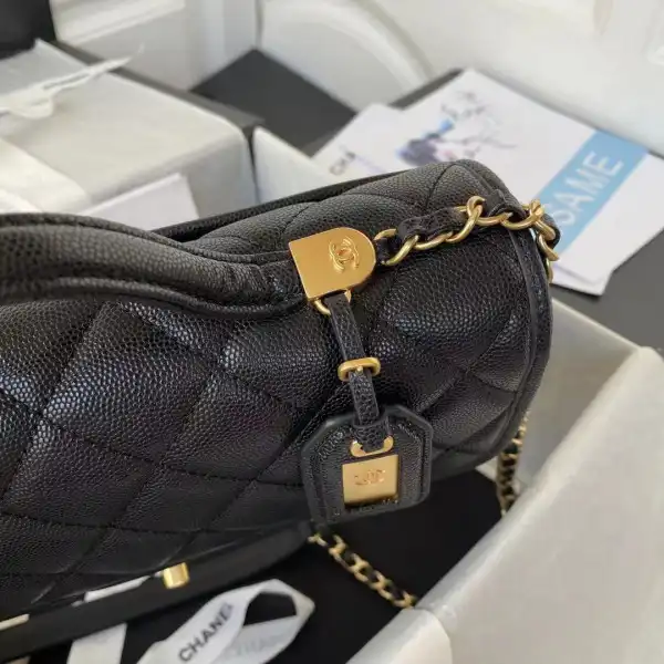 CHANEL SMALL FLAP BAG WITH TOP HANDLE