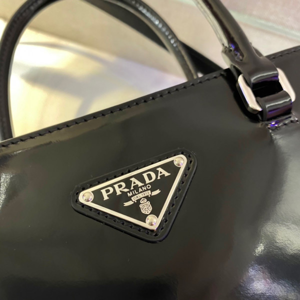 HOT SALE PRADA LARGE brushed leather tote