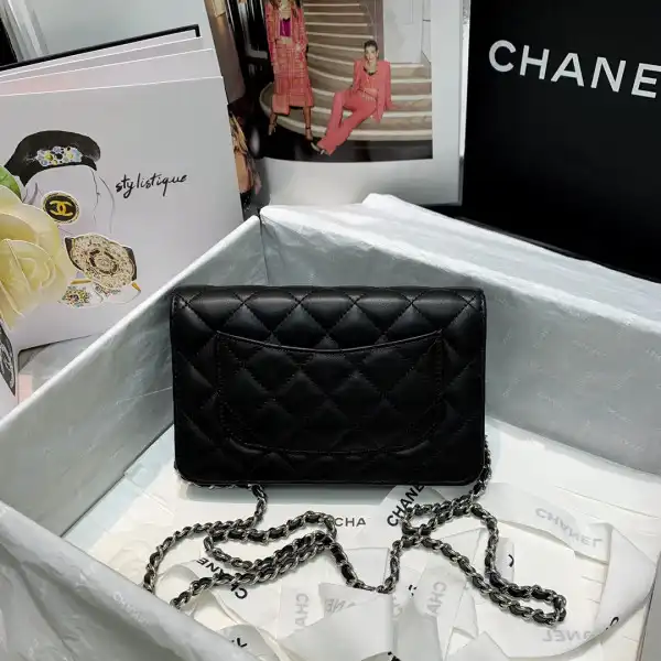 CHANEL CHAIN WALLET LAMBSKIN NEW EDITION