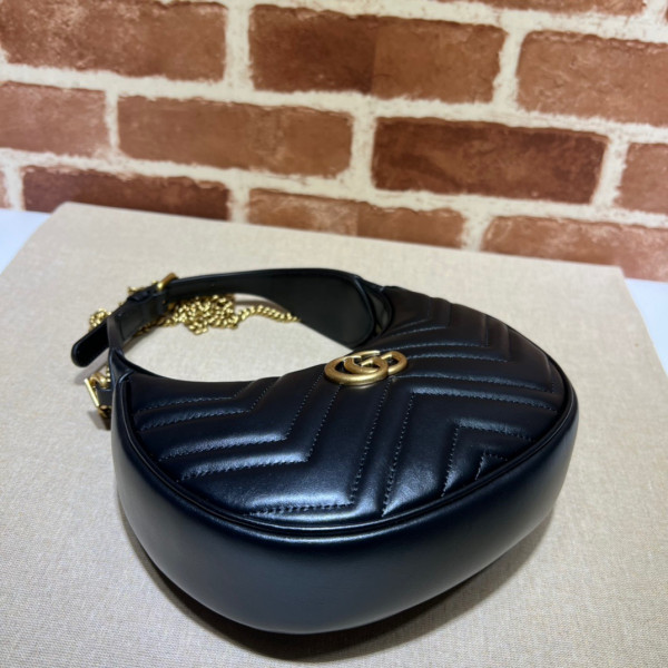 HOT SALE GUCCI GG Marmont half-moon-shaped mini bag