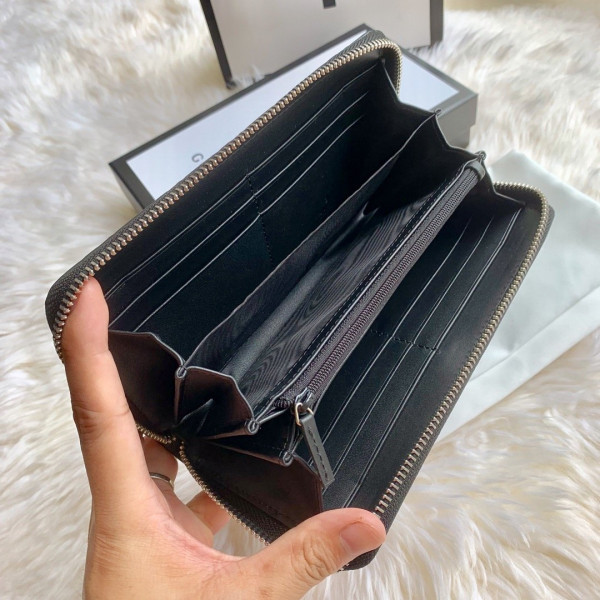 HOT SALE GUCCI LEATHER ZIP AROUND WALLET