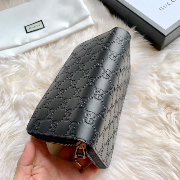 HOT SALE GUCCI LEATHER ZIP AROUND WALLET