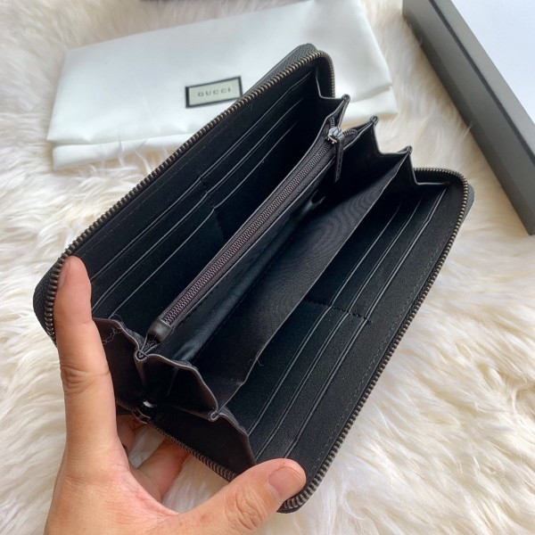 HOT SALE GUCCI LEATHER ZIP AROUND WALLET