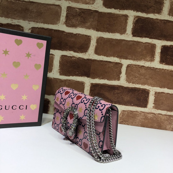 HOT SALE GUCCI Valentine's Day Limited Edition Dionysus leather super mini bag