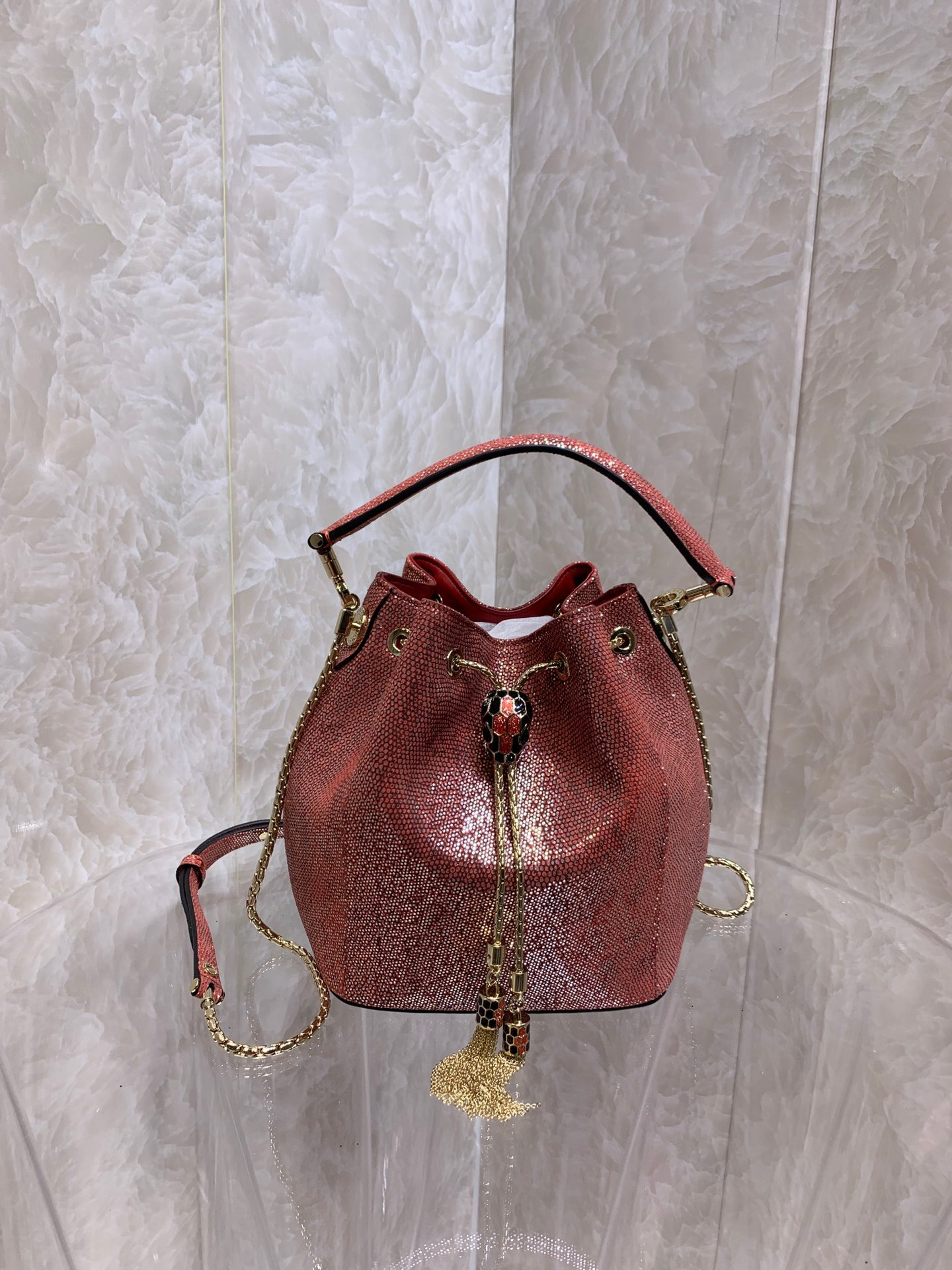 HOT SALE BVLGARI SERPENTI FOREVER BUCKET BAG