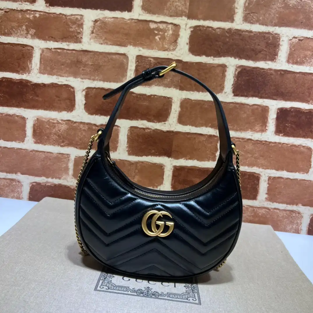 GUCCI GG Marmont half-moon-shaped mini bag