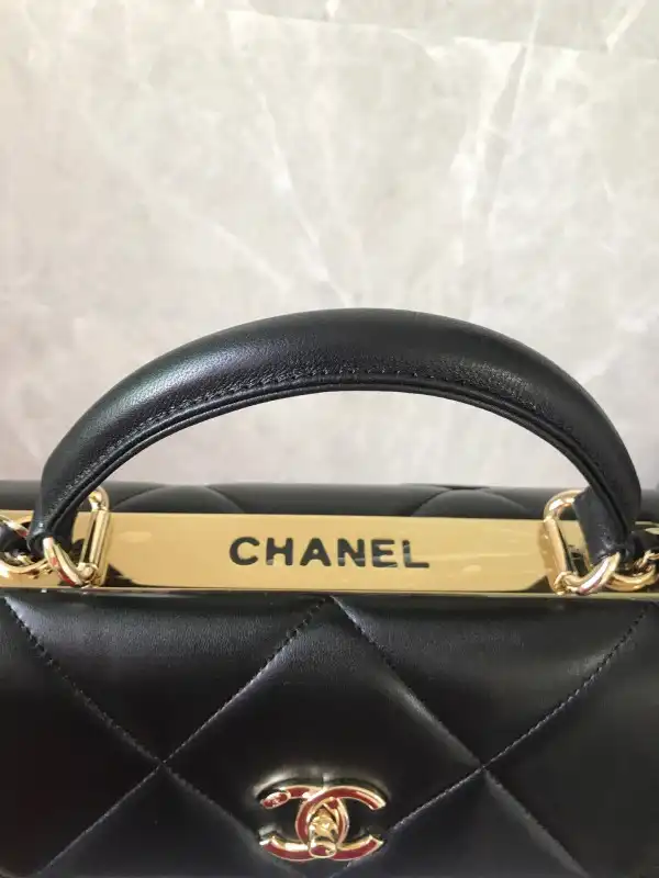 CHANEL FLAP BAG WITH TOP HANDLE