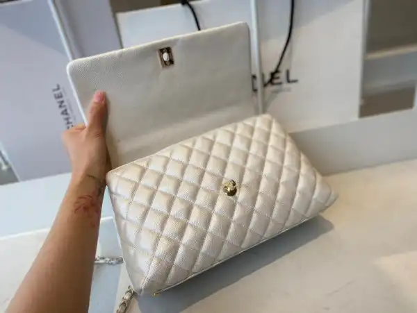 CHANEL LARGE FLAP BAG WITH TOP HANDLE