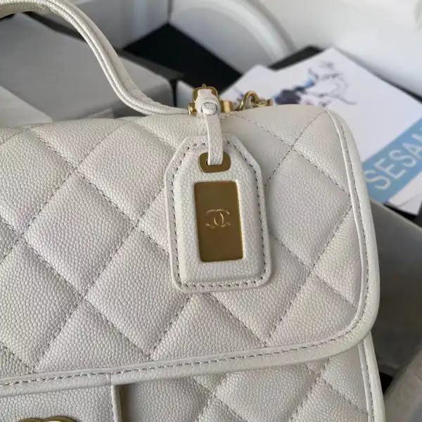 CHANEL SMALL FLAP BAG WITH TOP HANDLE