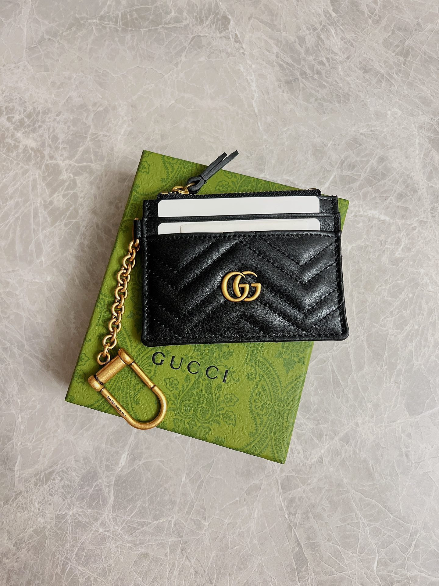 HOT SALE Gucci GG Marmont keychain wallet