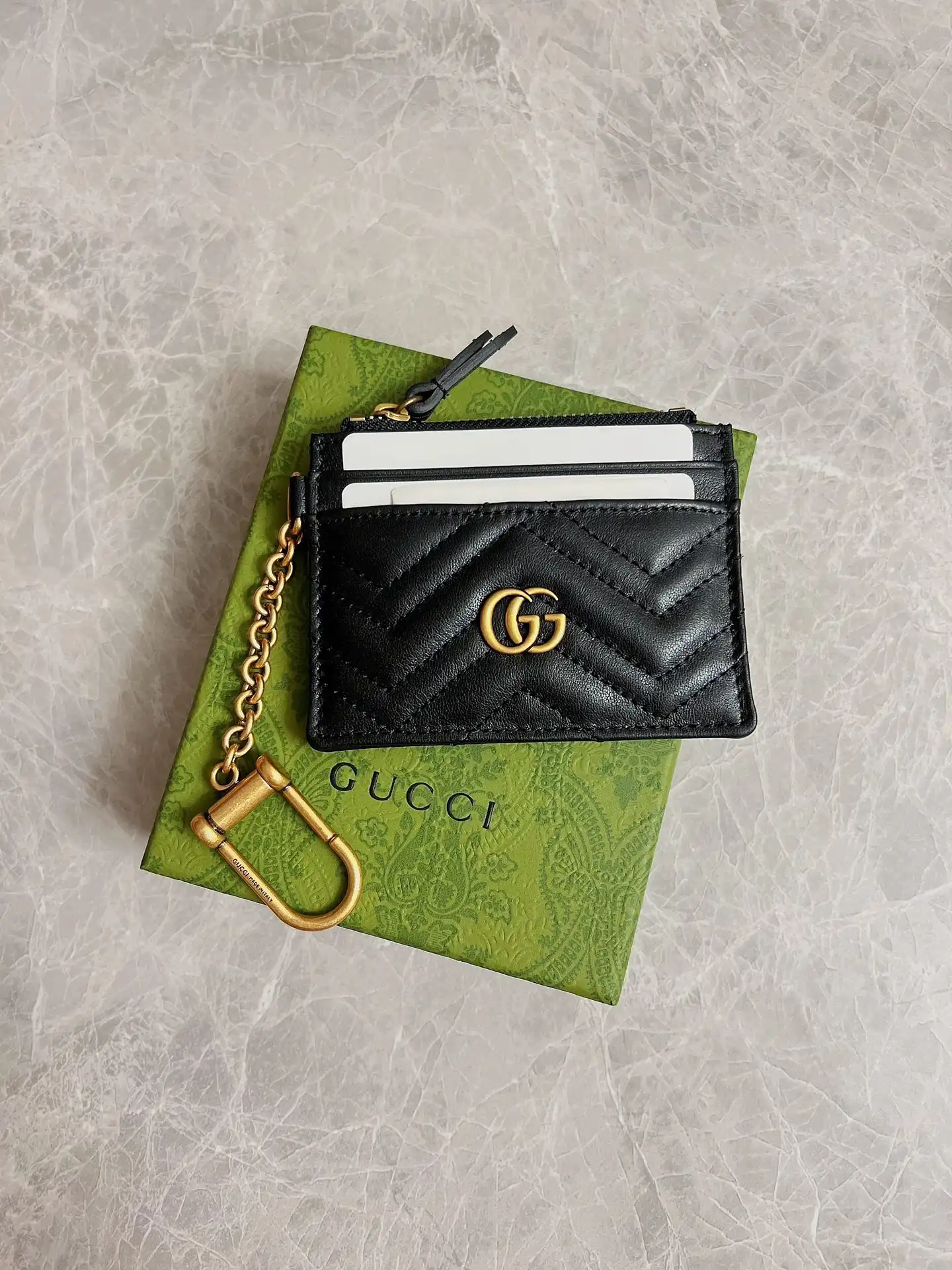 Gucci GG Marmont keychain wallet