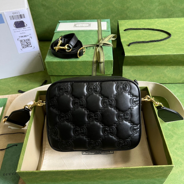 HOT SALE Gucci GG matelassé leather shoulder bag