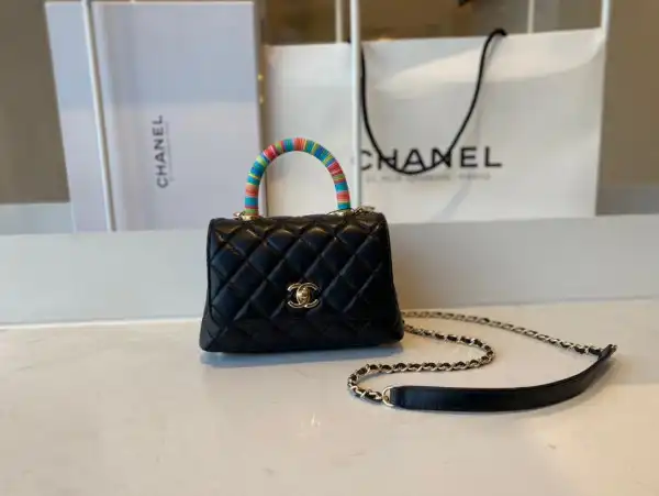 CHANEL MINI FLAP BAG WITH TOP HANDLE