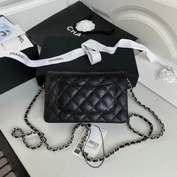 First bag ru CHANEL CHAIN WALLET CAVIAR NEW EDITION