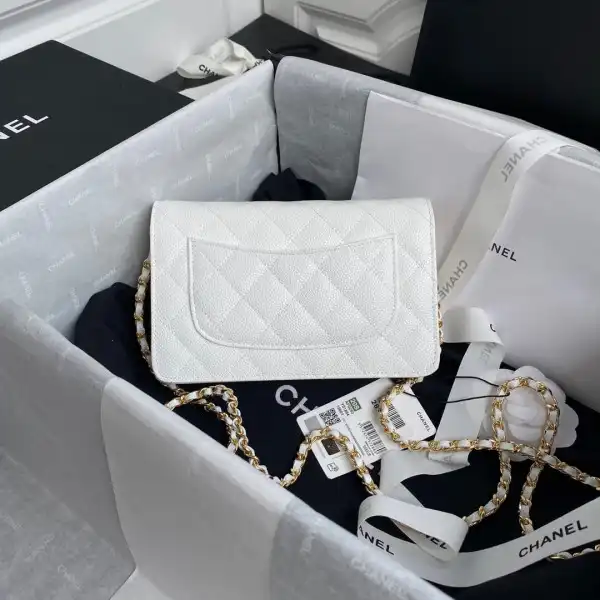 CHANEL CHAIN WALLET CAVIAR NEW EDITION