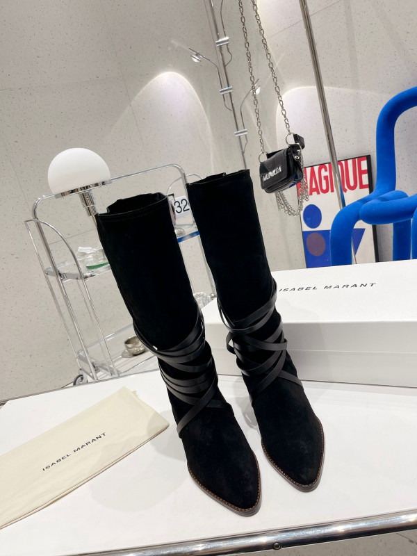 HOT SALE ISABEL MARANT Siane suede knee-high boots