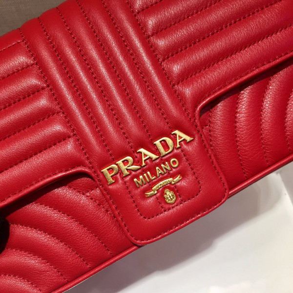 HOT SALE PRADA Medium Leather Prada Diagramme Bag