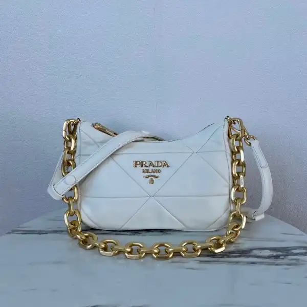 PRADA System nappa leather patchwork bag