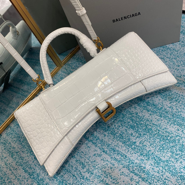 HOT SALE BALENCIAGA  HOURGLASS STRETCHED TOP HANDLE BAG