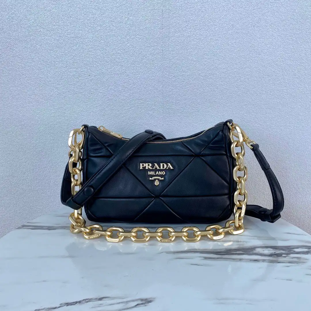 REP PRADA System nappa leather patchwork bag