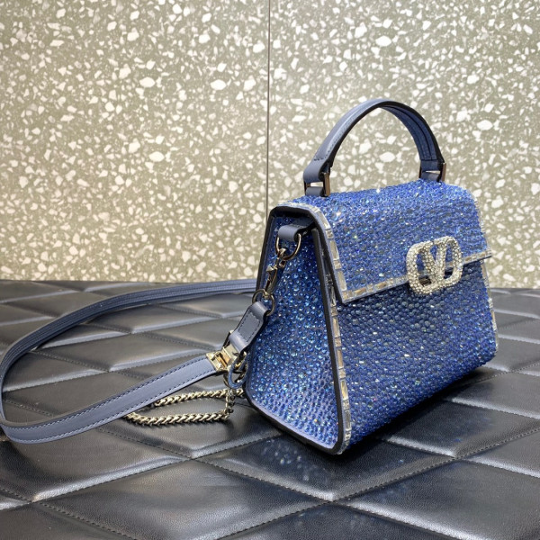 HOT SALE VALENTINO MINI VSLING HANDBAG WITH SPARKLING EMBROIDERY