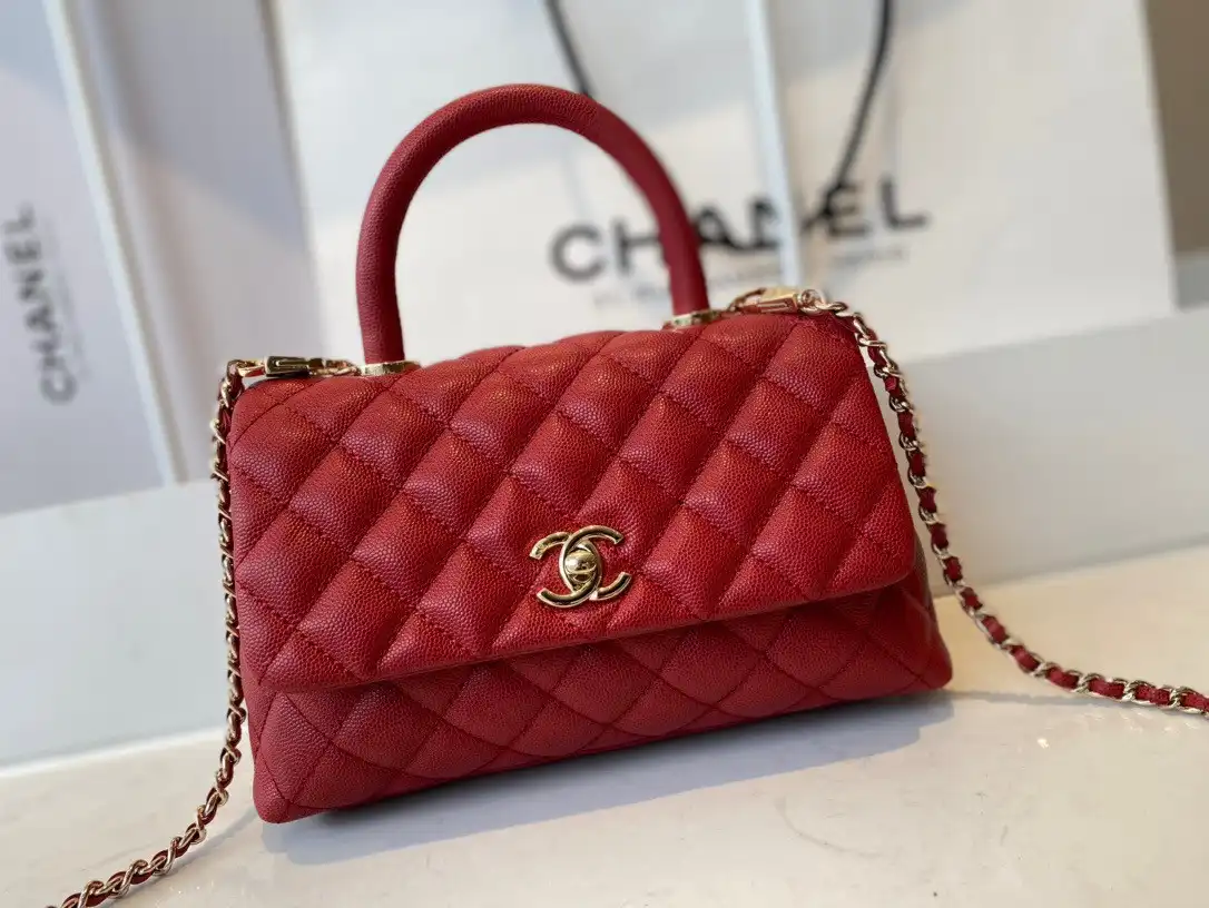 CHANEL FLAP BAG WITH TOP HANDLE