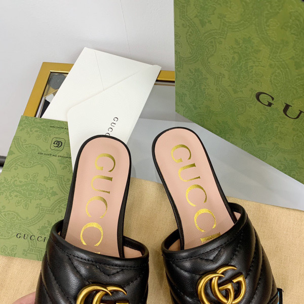 HOT SALE GUCCI Women's slide with Double G