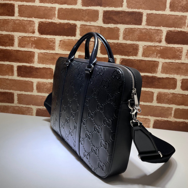 HOT SALE GUCCI GG embossed briefcase