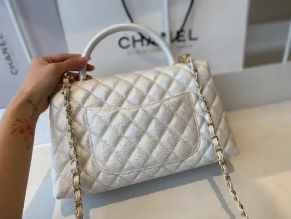 CHANEL LARGE FLAP BAG WITH TOP HANDLE