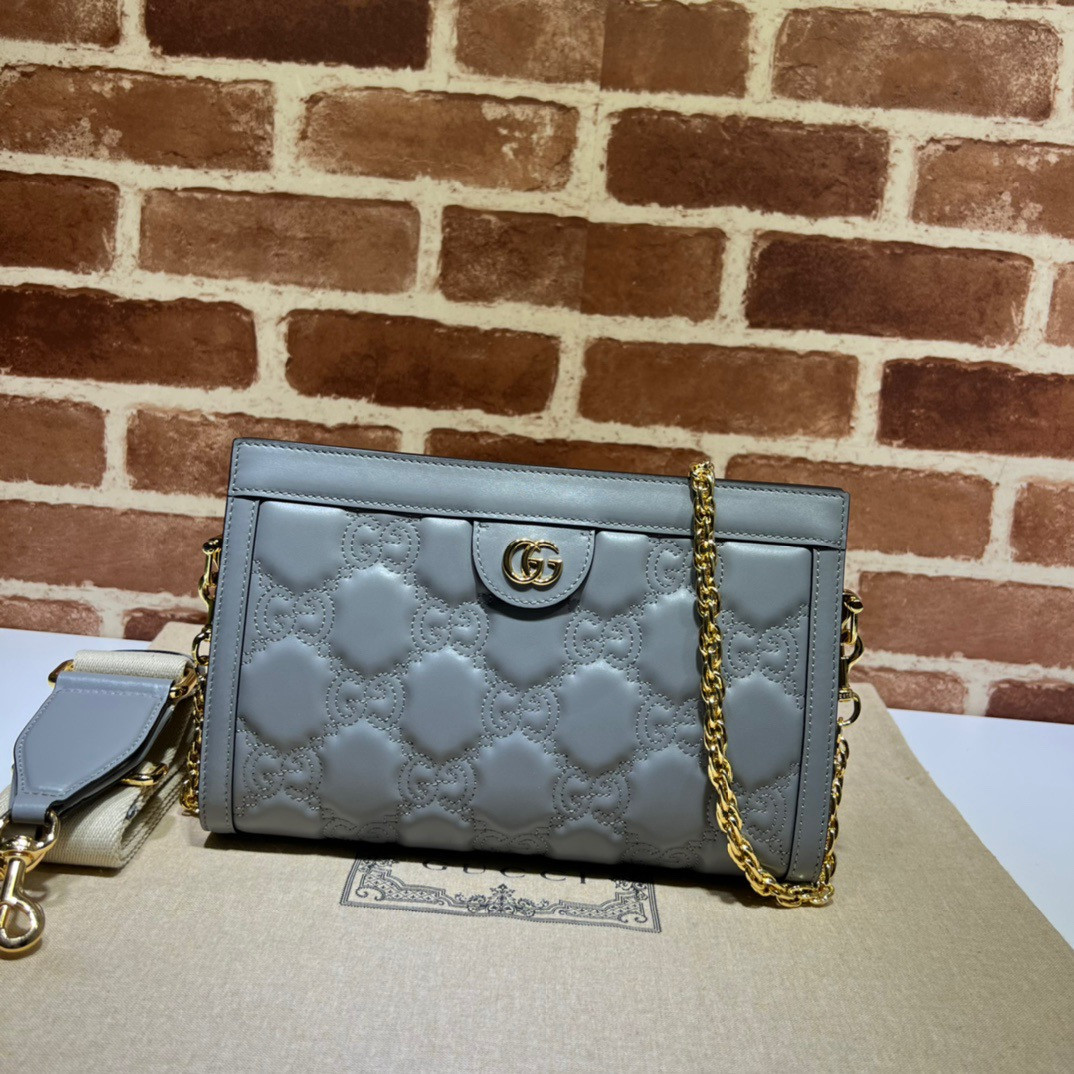 HOT SALE GUCCI GG matelassé leather shoulder bag