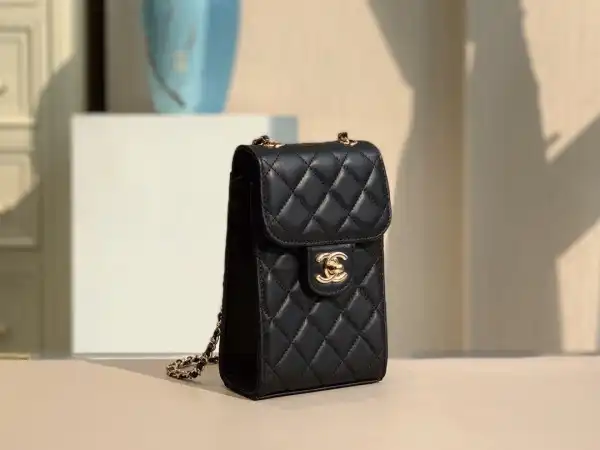 First Bag Ru CHANEL PHONE HOLDER WITH CHAIN