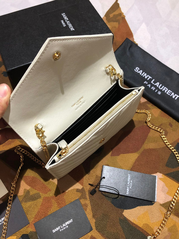 HOT SALE YSL CASSANDRE MATELASSÉ CHAIN WALLET