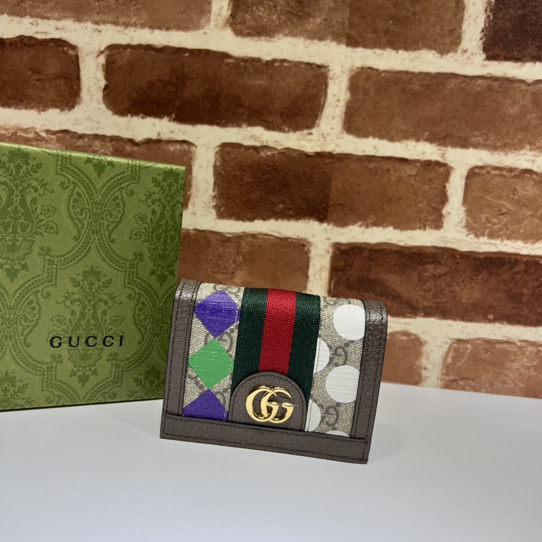 HOT SALE GUCCI Ophidia card case wallet