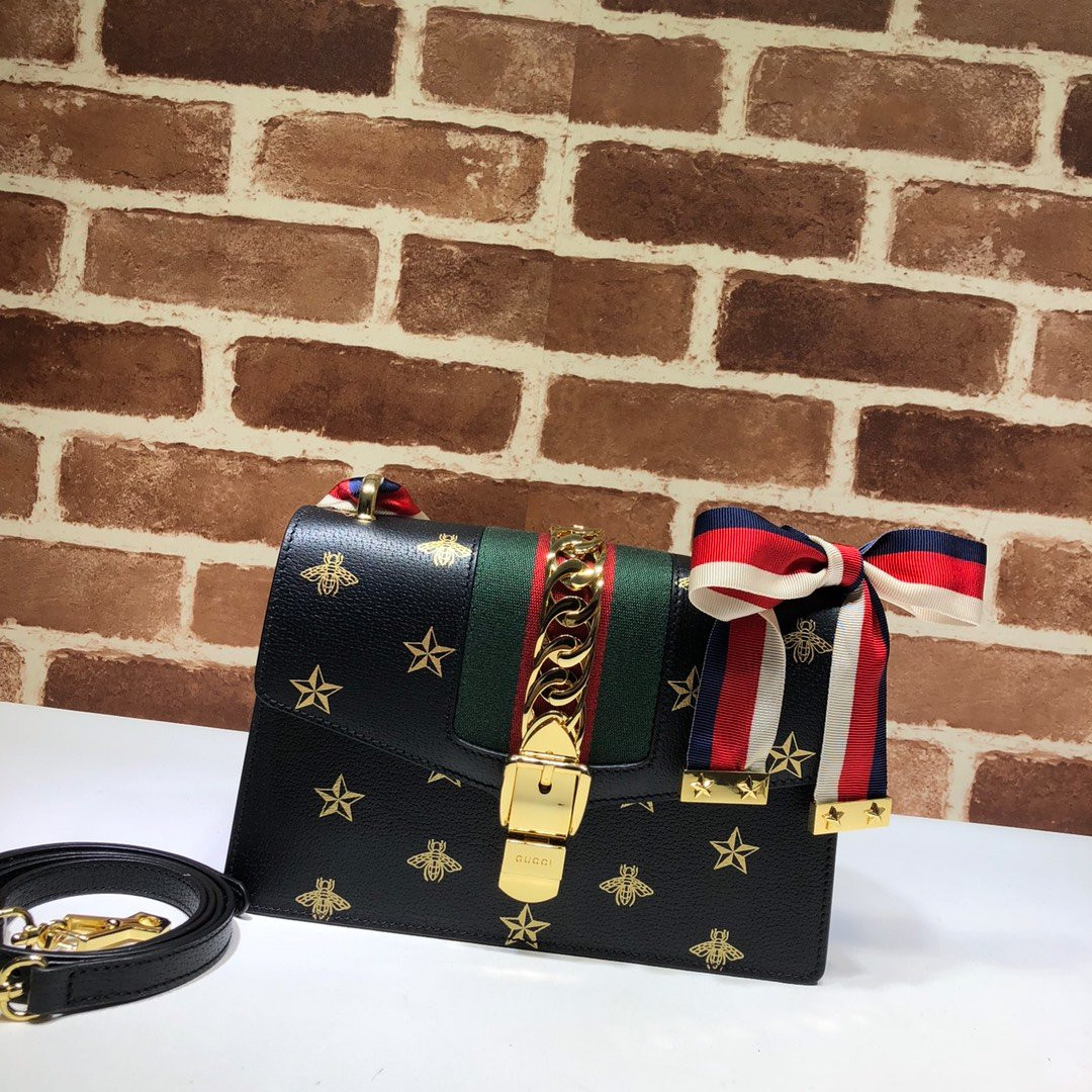 GUCCI Sylvie Bee Star small shoulder bag