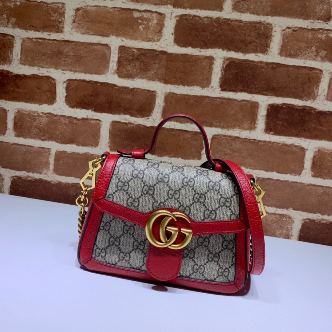 HOT SALE GUCCI GG Marmont mini top handle bag