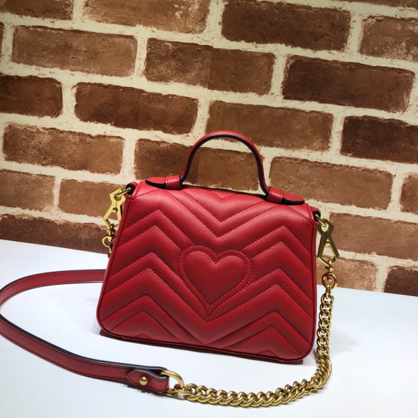 HOT SALE GUCCI GG Marmont mini top handle bag