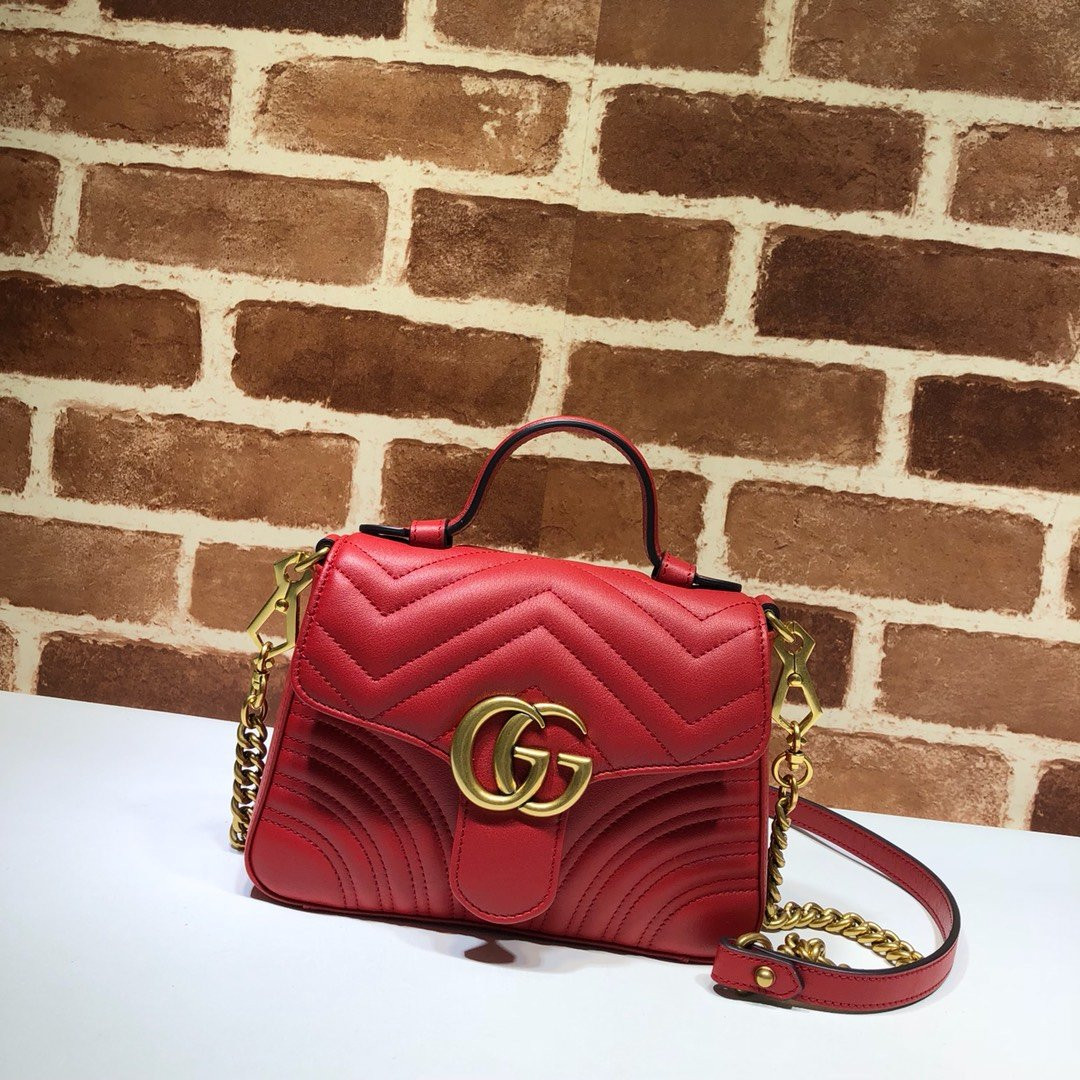 GUCCI GG Marmont mini top handle bag