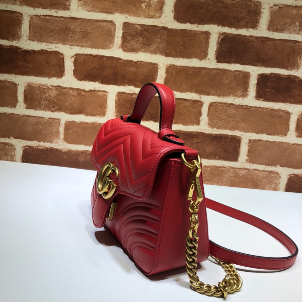 HOT SALE GUCCI GG Marmont mini top handle bag