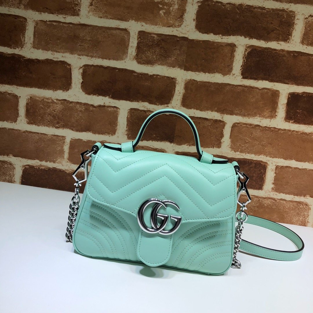 HOT SALE GUCCI GG Marmont mini top handle bag