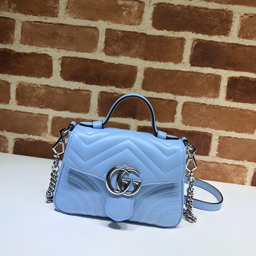 HOT SALE GUCCI GG Marmont mini top handle bag