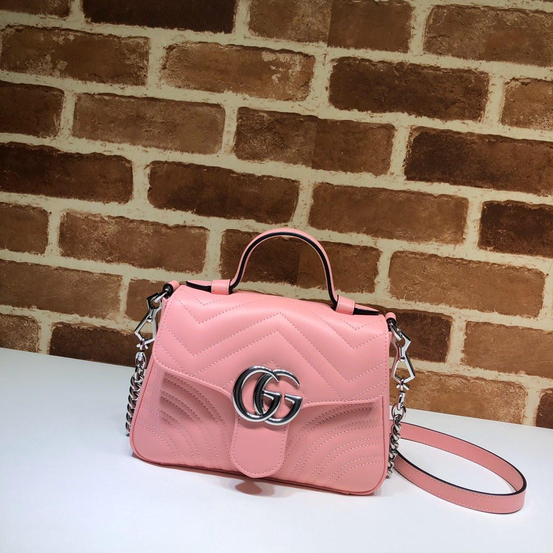 HOT SALE GUCCI GG Marmont mini top handle bag