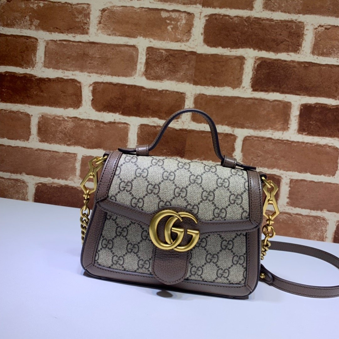 HOT SALE GUCCI GG Marmont mini top handle bag