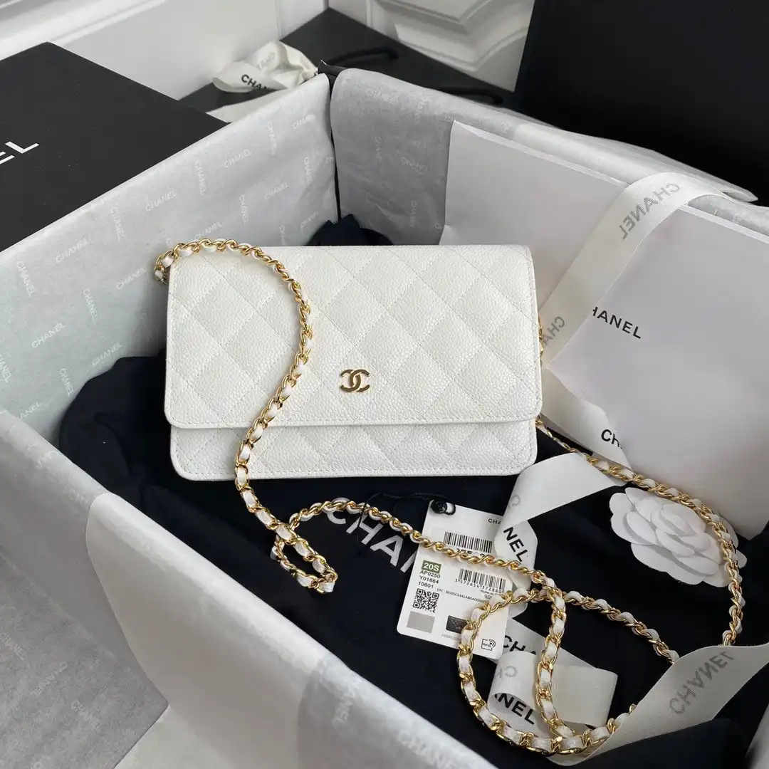 CHANEL CHAIN WALLET CAVIAR NEW EDITION