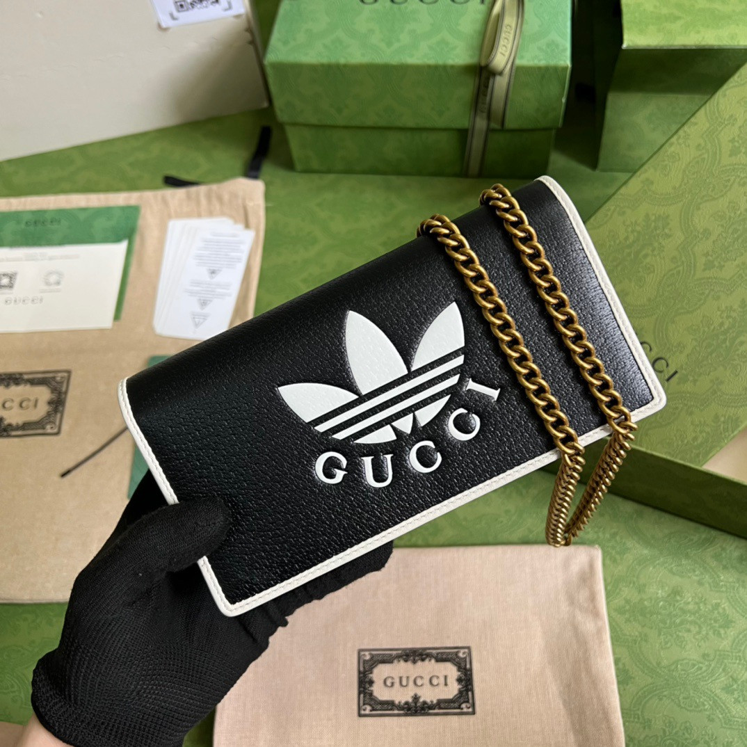 HOT SALE Adidas x Gucci wallet with chain