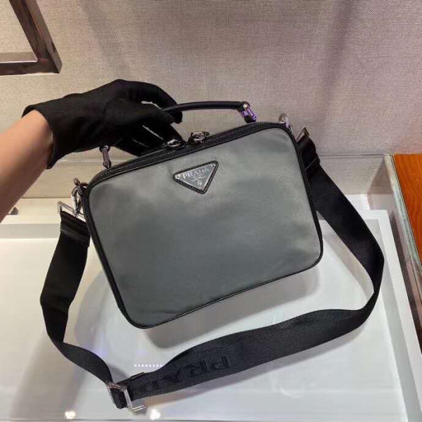 HOT SALE PRADA Brique Saffiano Leather Cross-Body Bag