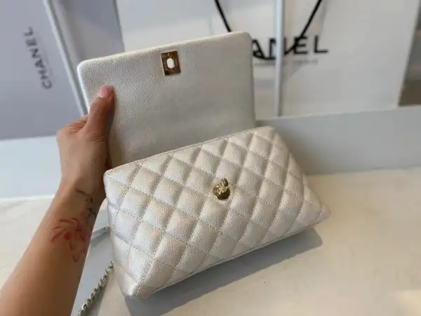 CHANEL FLAP BAG WITH TOP HANDLE