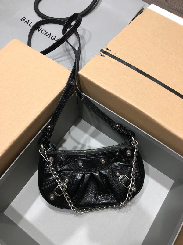 HOT SALE BALENCIAGA WOMEN'S LE CAGOLE MINI BAG WITH CHAIN