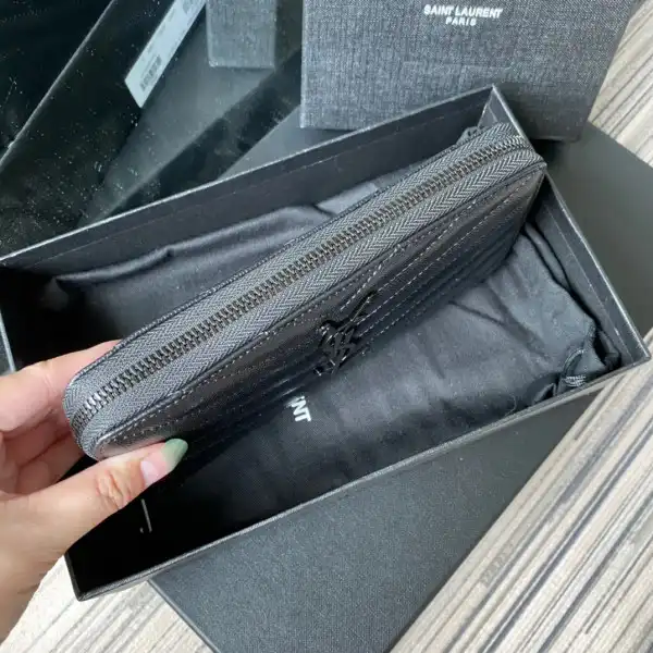 YSL MONOGRAM ZIPPY WALLET