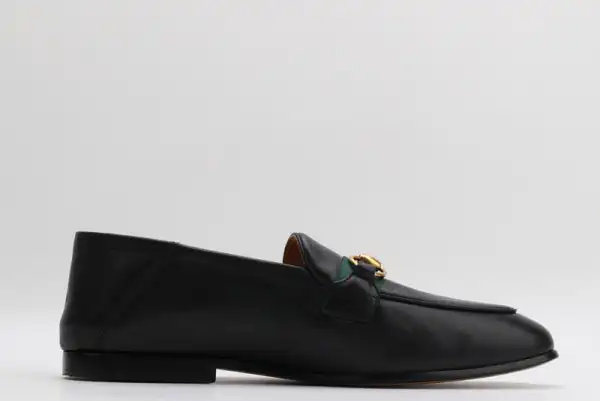 GUCCI Men's leather Horsebit loafer with Web